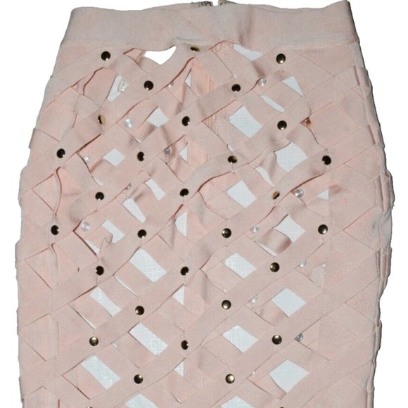 House of CB Pink and White Midi Skirt - Picture 12 of 13